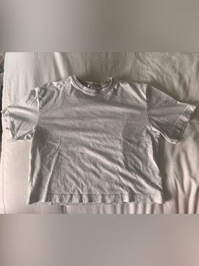 Athleta Relaxed Crop Exercise Tee XXS Gray
